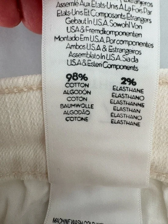 #319 MOTHER Retail $228 Mid Rise Dazzler Crop Sz 27 Whipping The Cream PinkRacer - Picture 10 of 15